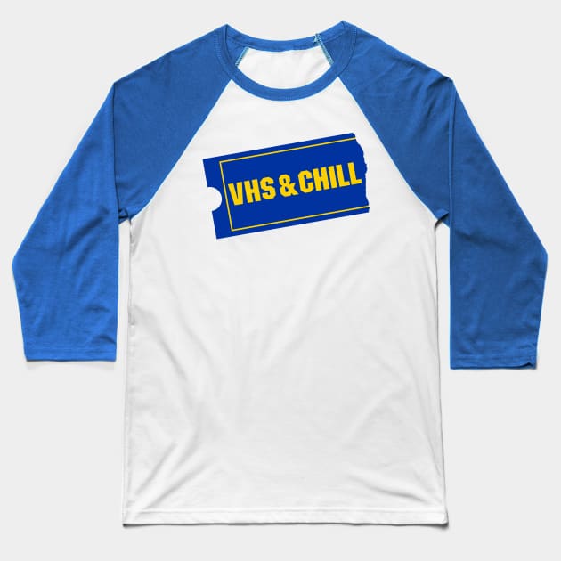 VHS & Chill Baseball T-Shirt by jayteeaye